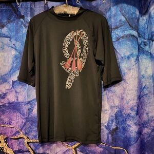 Men's Black Tee with Paddle Graphic